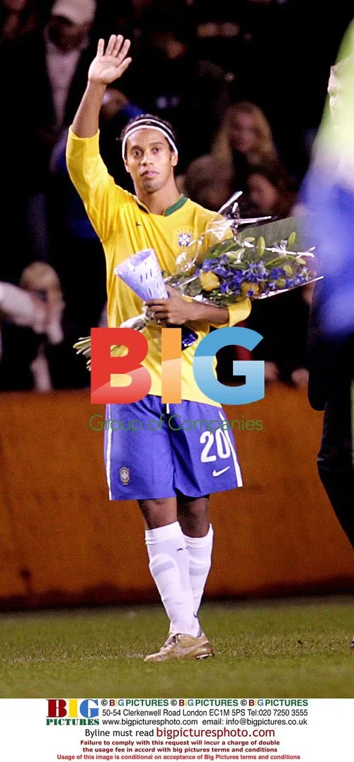 Ronaldinho at Brazil vs Ecuador match