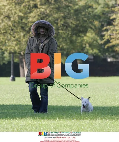 Billie Piper walks dog in London
