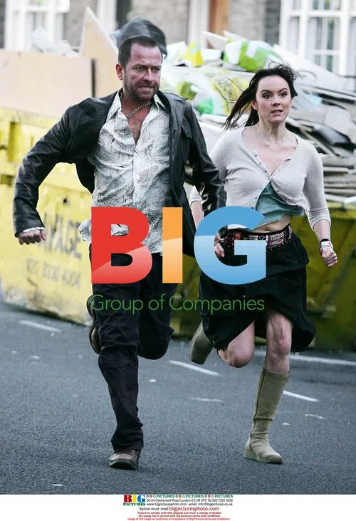 Sean Pertwee and Racheal Striling on Dangerous Parking set