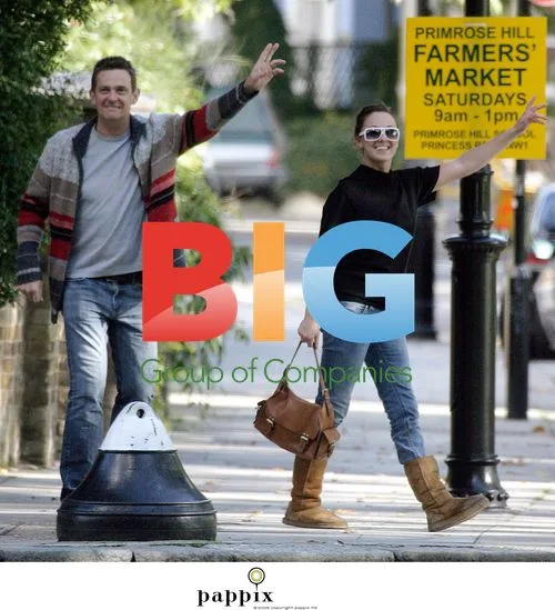 TV presenter Matthew Wright with friend flagging down taxi