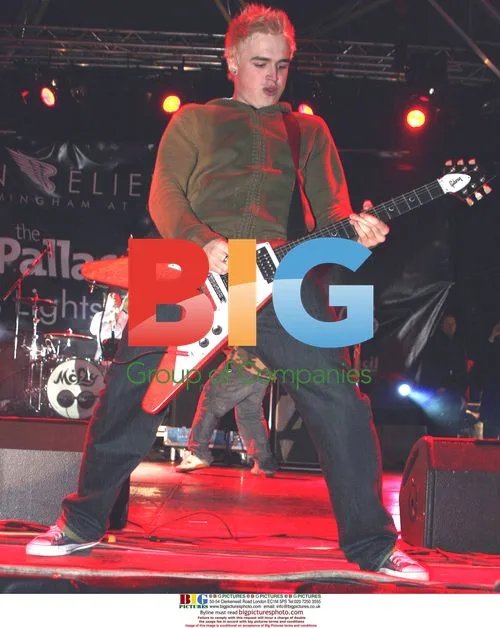 Tom from McFly performs at Birmingham Christmas Lights