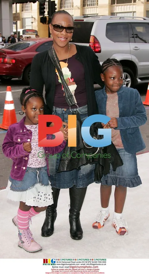 Mariane Jean-Baptiste & Daughters at 'Happy Feet' Premiere