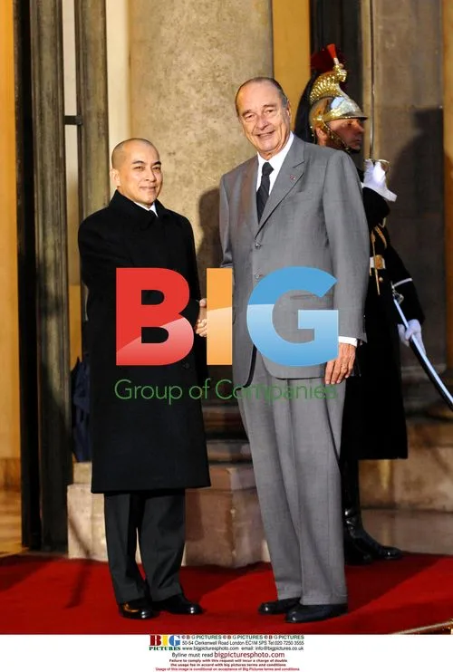Cambodian King Norodom Sihamoni meets French President Jacques Chirac