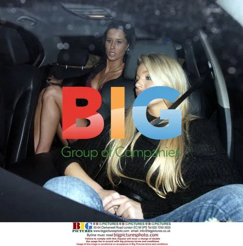 Jasmine Lennard and Sam Rowley leaving Boujis club