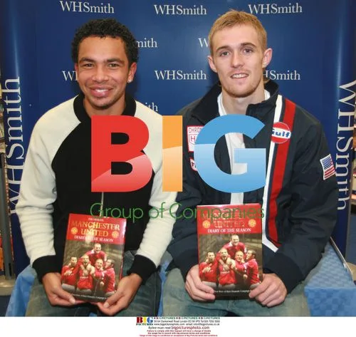Kiera Richardson and Darren Fletcher at Manchester United book signing