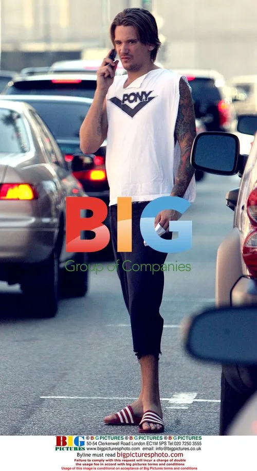 Sean Stewart makes a call in Beverly Hills