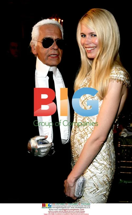 Claudia Schiffer & Karl Lagerfeld at Marie Claire Awards