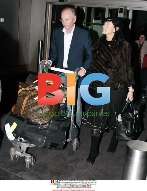 Sven Goran Eriksson and Nancy Dell Olio at Heathrow