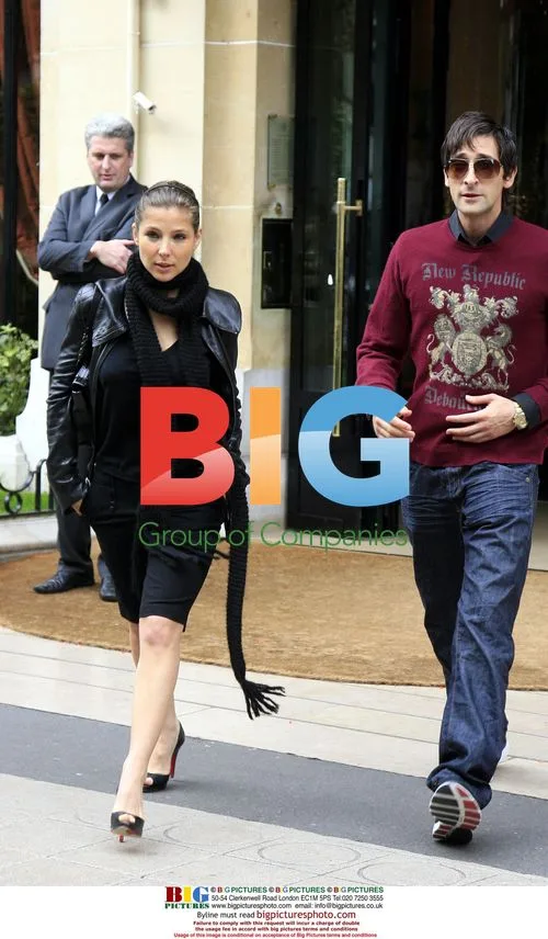 Adrien Brody and Elsa Pataky at Plaza Hotel, Paris