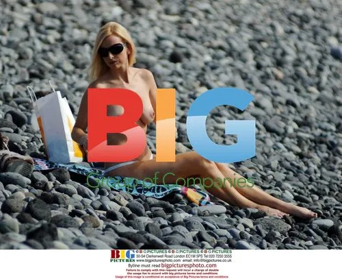 Anna Svenska sunbathing in Lanzarote