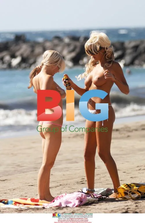 Models Sunbathing in the Canaries