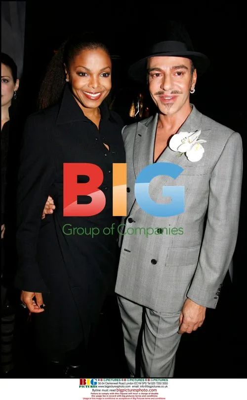 John Galliano and Janet Jackson at Dior SS07 show