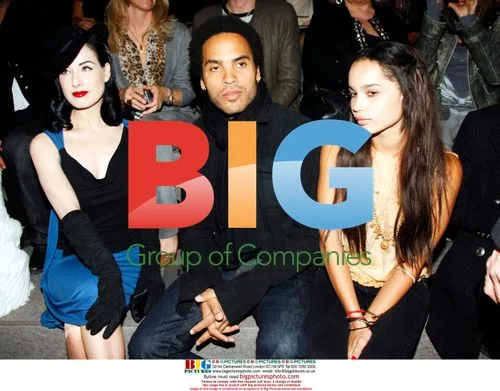 Lenny Kravitz and Dita Von Teese at Dior Fashion Show
