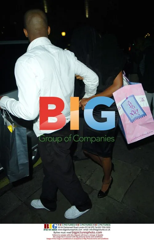 Jamelia and husband Darren Byfield leaving London club