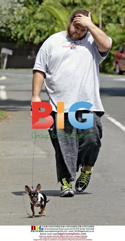 Jorge Garcia Walking Dog in Honolulu
