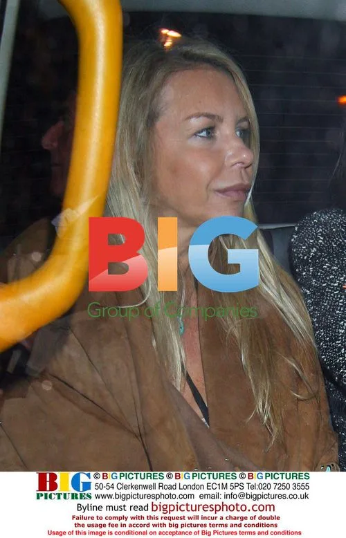 Leslie Ash and Lee Chapman leaving the Ivy