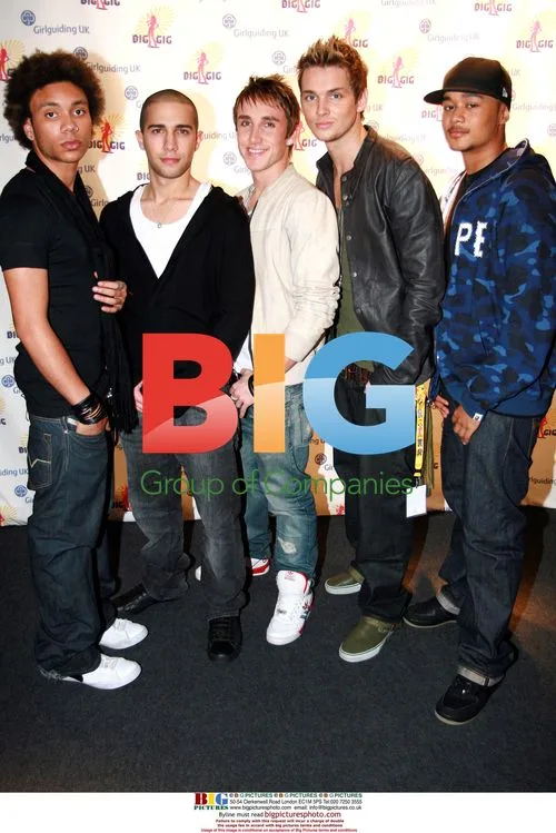 Boy band 365 backstage at 'Girlguiding UK Big Gig 2006'