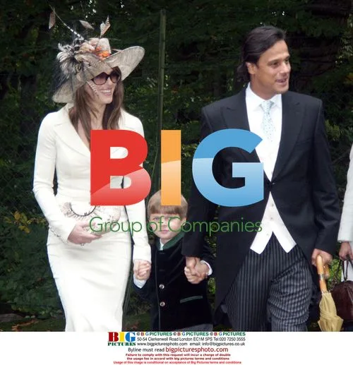 Liz Hurley at Christening in Germany