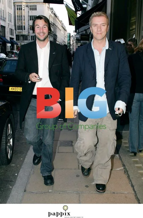 Justin Ryan and Colin McAllister shopping in London
