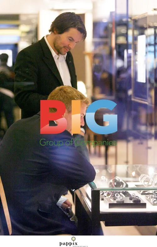 TV Presenters Justin Ryan and Colin McAllister Shopping
