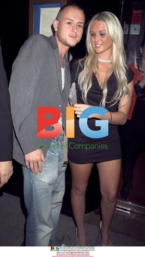 Lee Otway and guest at Ashlee Simpson Birthday