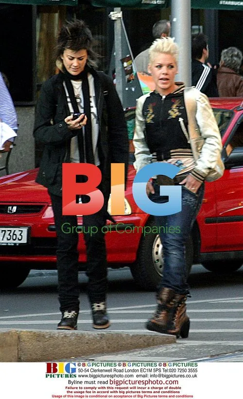 Singer Pink Leaving Berlin Restaurant