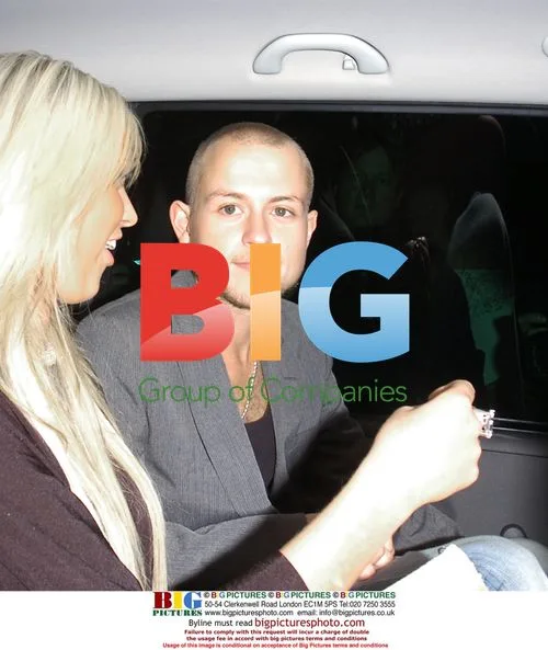 Lee Ottaway and girlfriend leaving Movida in London