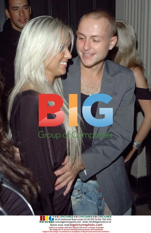 Lee Ottaway and girlfriend leaving Movida