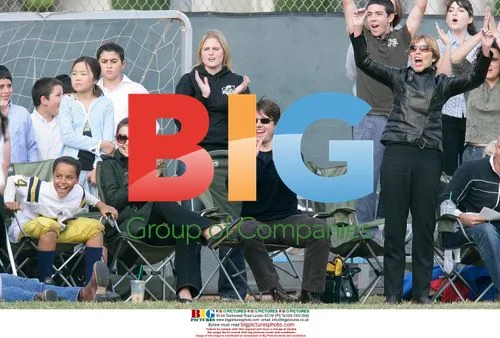 Tom Cruise and Katie Holmes at daughter's soccer match