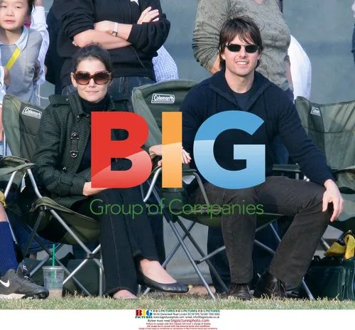 Tom Cruise and Katie Holmes at daughter's soccer match