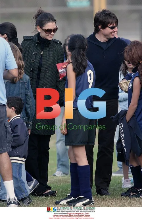 Tom Cruise and Katie Holmes at daughter's soccer match