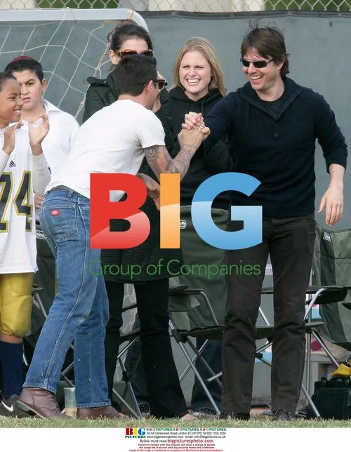 Tom Cruise and Katie Holmes at daughter's soccer game