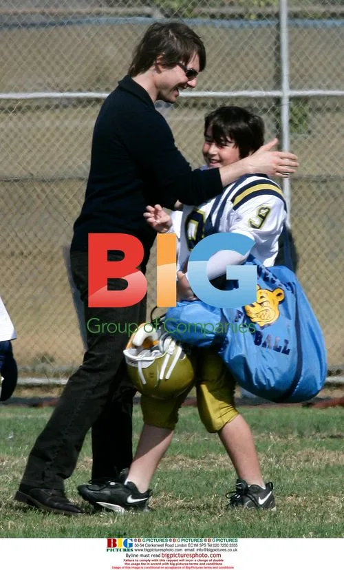 Tom Cruise and Katie Holmes attend son's football game