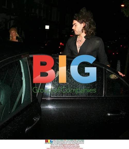 Coralie arrives at Russell Brand's London home for date