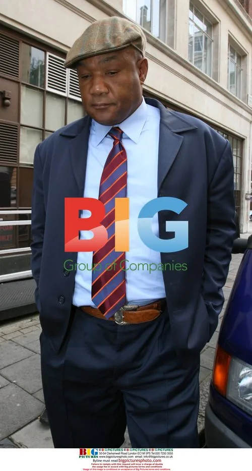 George Foreman leaves Radio 1 studio
