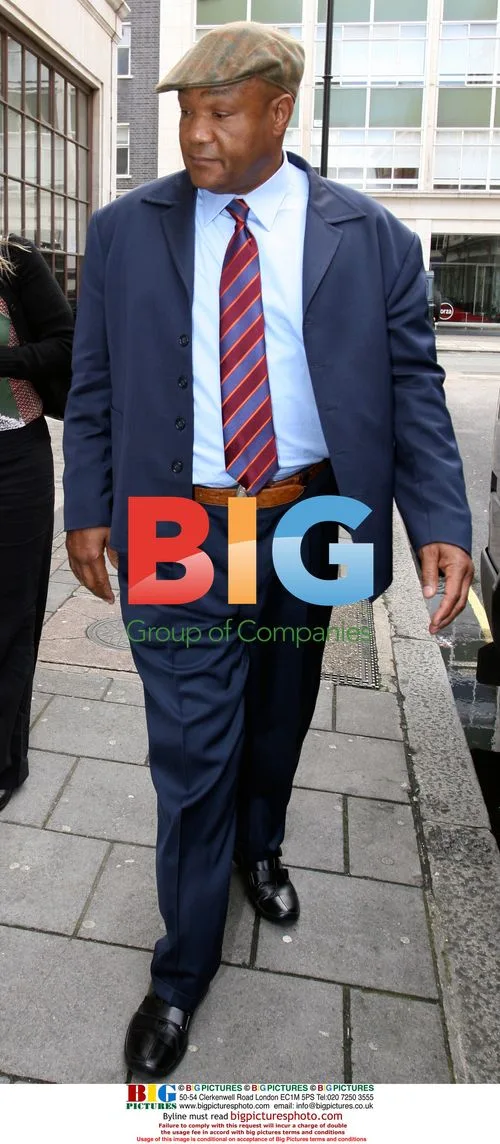 George Foreman leaves London's Radio 1 studio