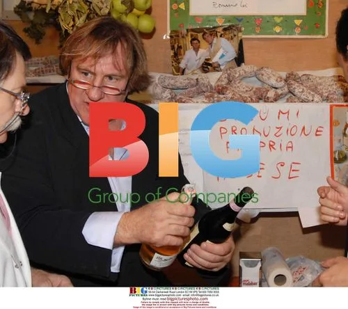 Gerard Depardieu at Alba's Truffle Fair