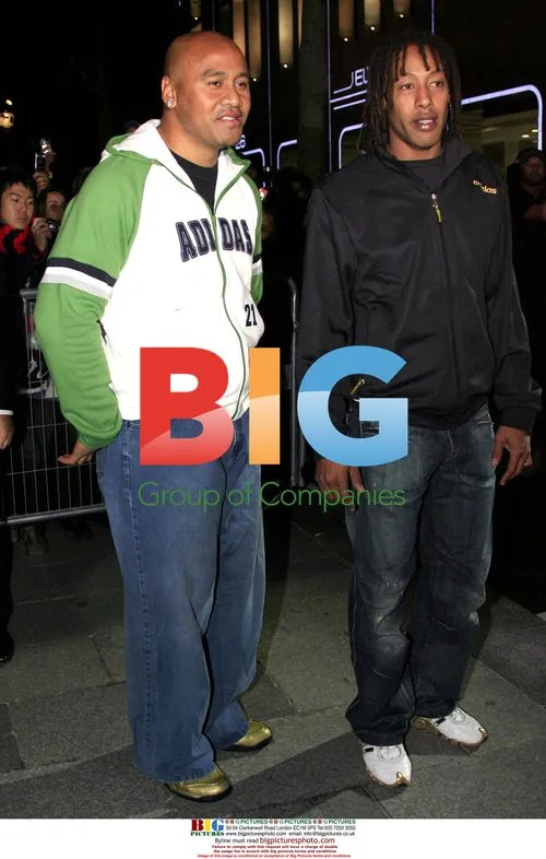 Jonah Lomu and Jackson Richardson at Adidas store opening