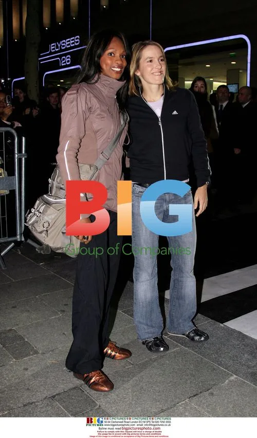 Flessel and Henin Hardenne at Adidas store opening