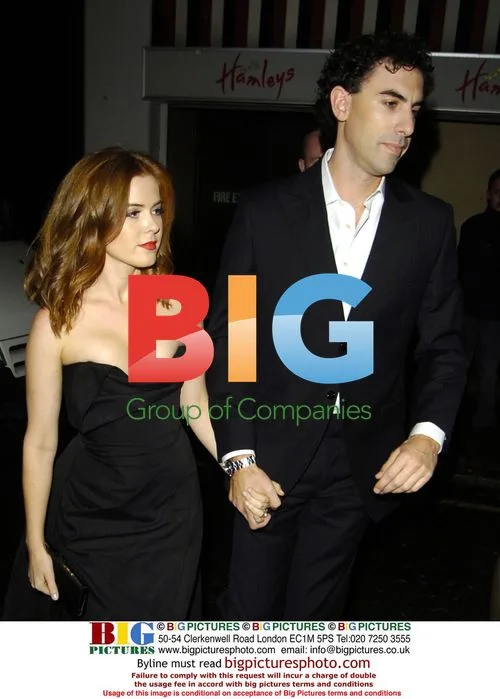 Sacha Baron Cohen and Isla Fisher at Borat UK Premiere