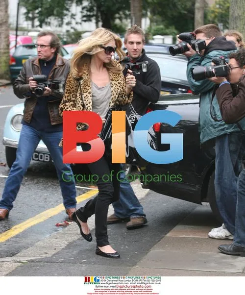 Kate Moss Arrives at Birthday Party