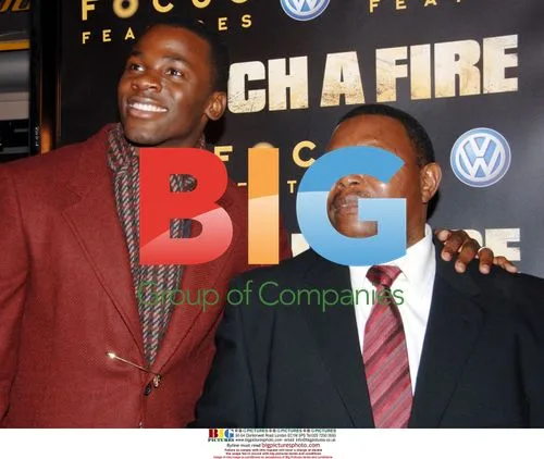 Derek Luke and Patrick Chamusso at 'Catch a Fire' premiere