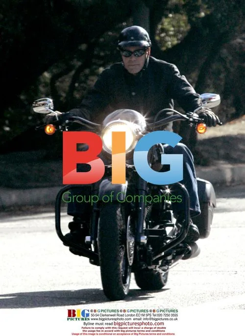 George Clooney Rides Harley Davidson