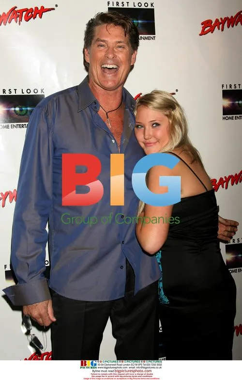 David Hasselhoff and Daughter at Baywatch DVD Release