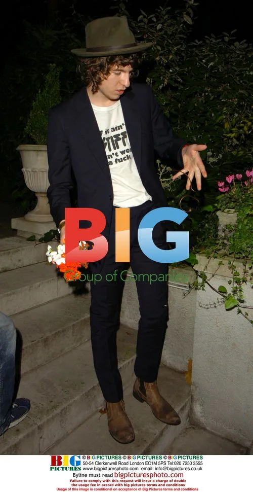 The Kooks singer Luke Pritchard leaving Q awards party