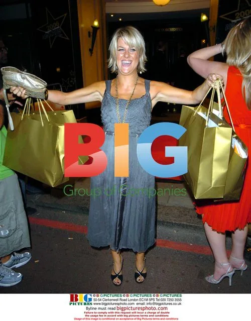 Georgina Bouzova leaving TV awards in London