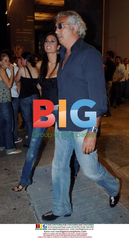 Flavio Briatore and Elisabetta Gregoraci at TV program party