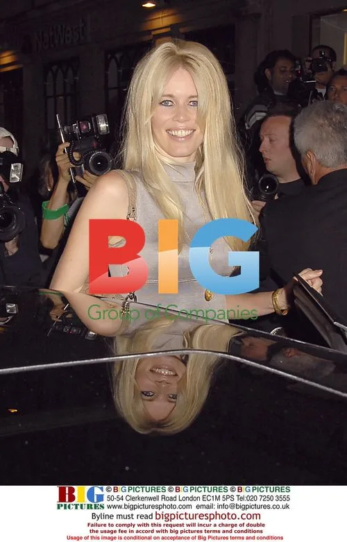 Claudia Schiffer leaving Elle 21st anniversary party