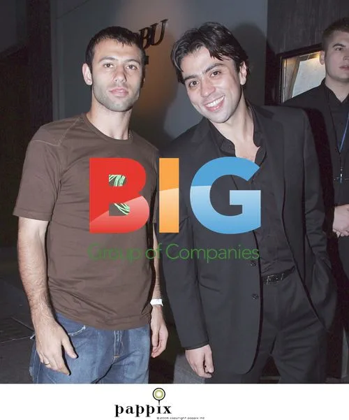Javier Mascherano and Kia Joorabchian at Nobu