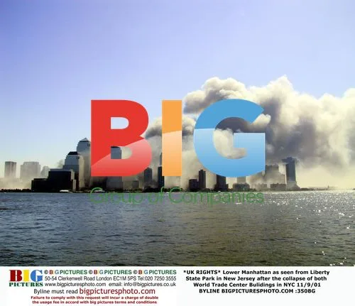9/11 Attacks: Lower Manhattan from NJ